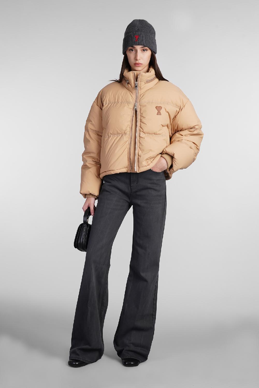 Deliberti Ami Paris Piumino in poliammide beige cod. 409143 - Deliberti The Luxury Shopping Nuova