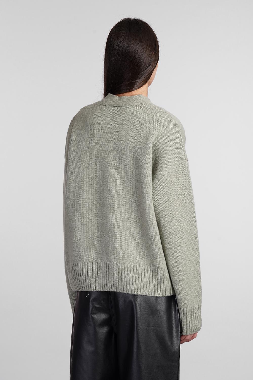 Deliberti Ami Paris Cardigan in lana verde cod. 406931 - Deliberti The Luxury Shopping 2025