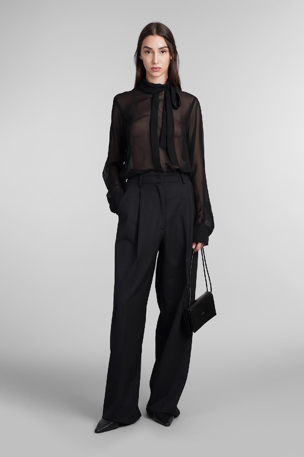 Deliberti Ami Paris Camicia in seta nera cod. 403273 - Deliberti The Luxury Shopping Consegna Veloce