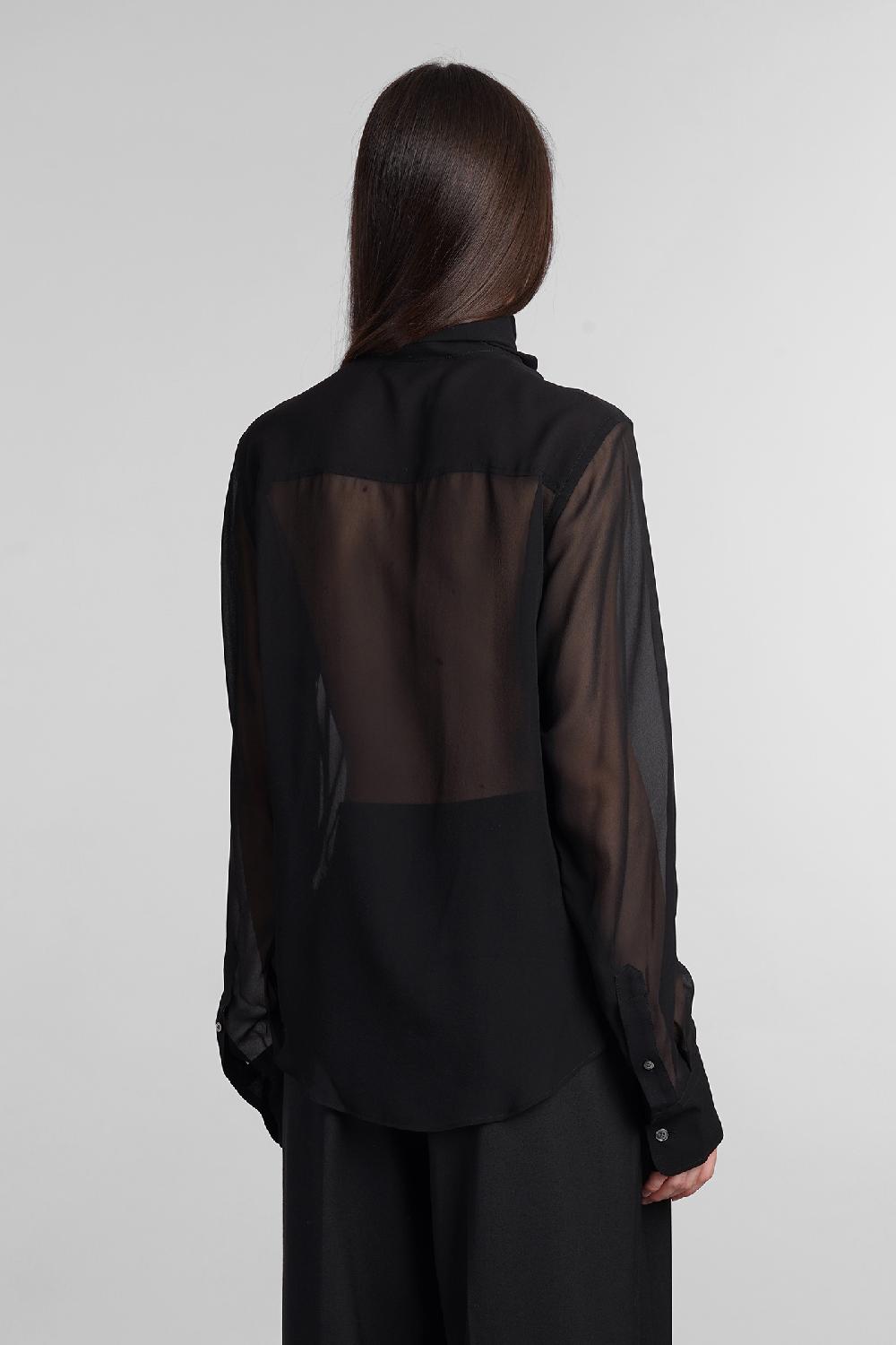 Deliberti Ami Paris Camicia in seta nera cod. 403273 - Deliberti The Luxury Shopping Consegna Veloce
