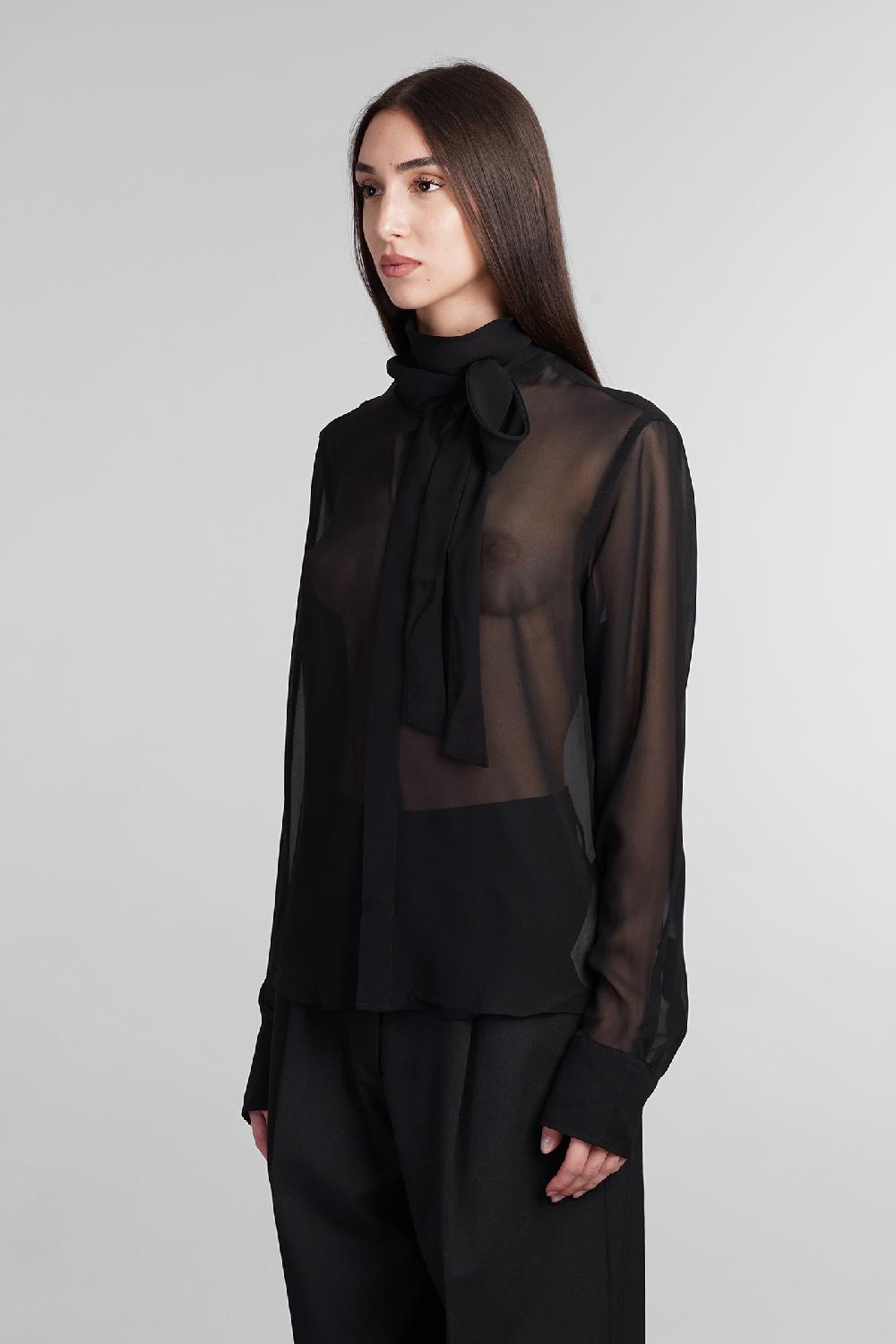 Deliberti Ami Paris Camicia in seta nera cod. 403273 - Deliberti The Luxury Shopping Consegna Veloce