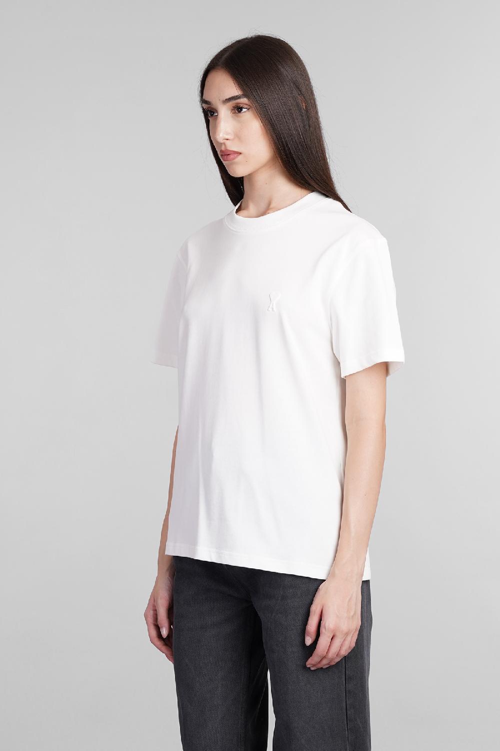 Deliberti Ami Paris T-shirt in cotone bianco cod. 403274 - Deliberti The Luxury Shopping Promozione Limitata