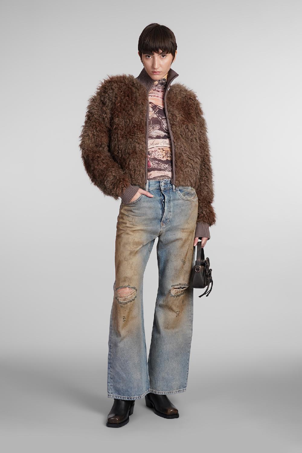 Deliberti Acne Studios Giacca casual in acrilico marrone cod. 406602 - Deliberti The Luxury Shopping Shopping Online