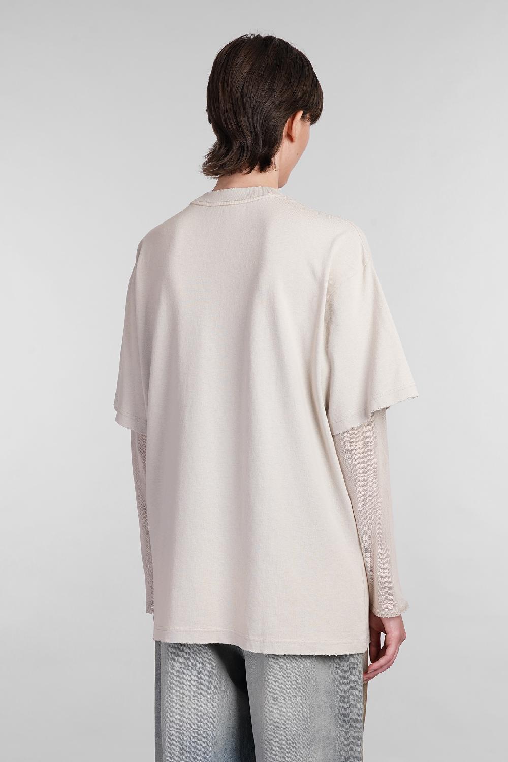 Deliberti Acne Studios T-shirt in cotone beige cod. 402970 - Deliberti The Luxury Shopping Saldi Di Fabbrica