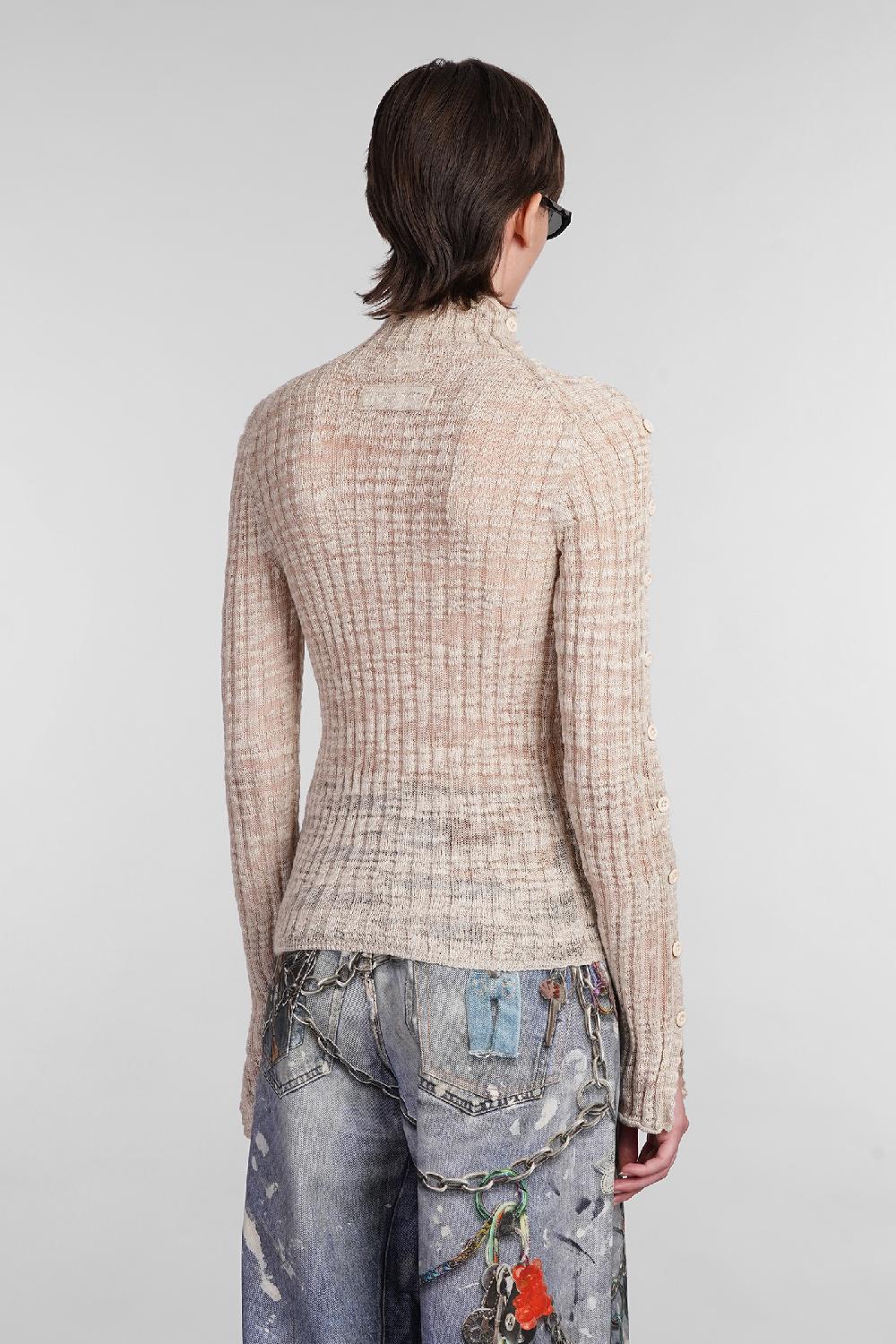 Deliberti Acne Studios Maglia in poliestere beige cod. 402967 - Deliberti The Luxury Shopping I Più Venduti