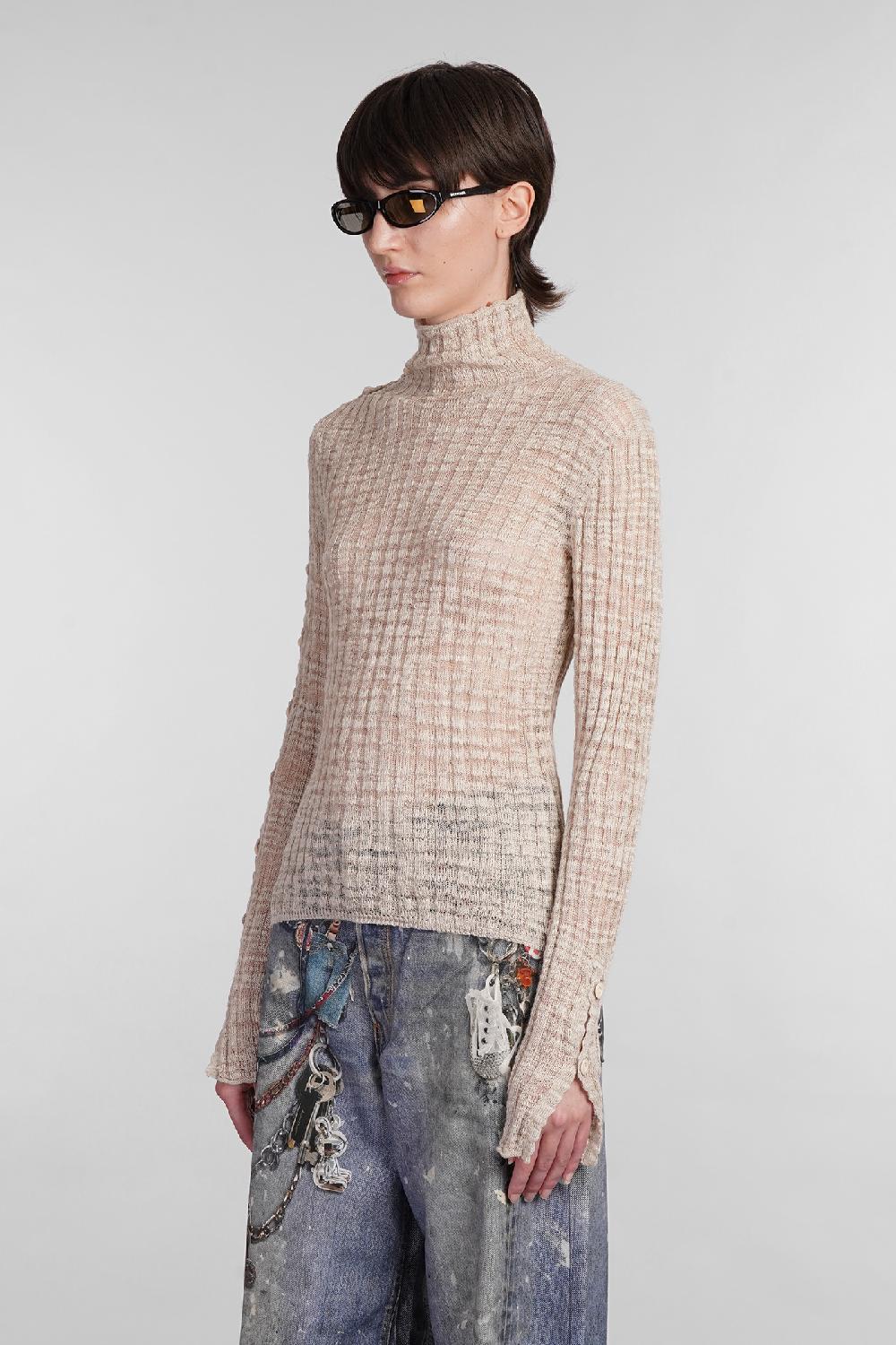 Deliberti Acne Studios Maglia in poliestere beige cod. 402967 - Deliberti The Luxury Shopping I Più Venduti