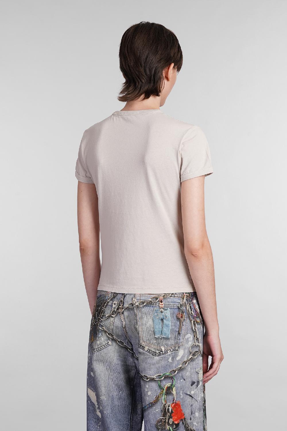 Deliberti Acne Studios T-shirt in cotone beige cod. 402972 - Deliberti The Luxury Shopping Sconto