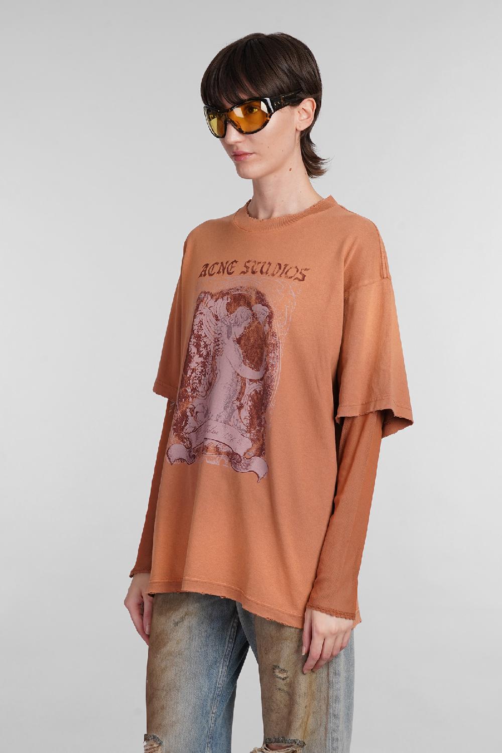 Deliberti Acne Studios T-shirt in cotone arancione cod. 402966 - Deliberti The Luxury Shopping Economico