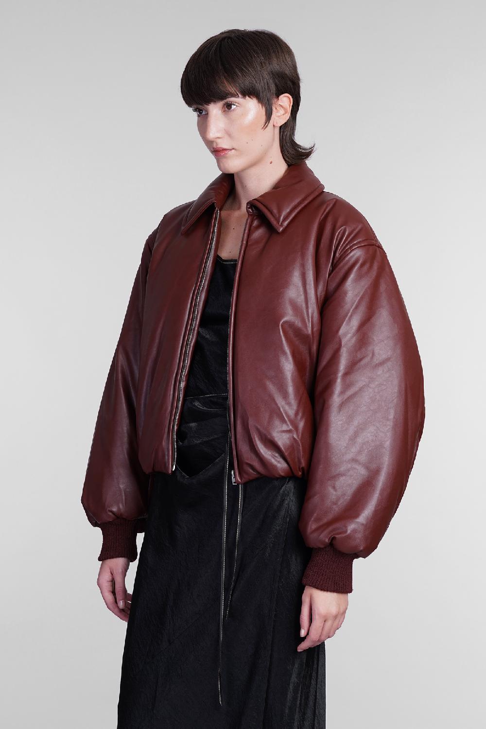 Deliberti Acne Studios Bomber in poliestere bordeaux cod. 405708 - Deliberti The Luxury Shopping In Vendita