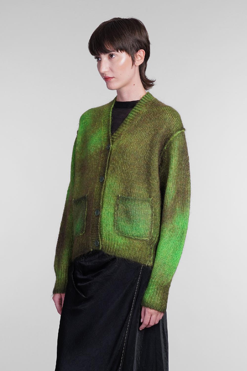 Deliberti Acne Studios Cardigan in lana verde cod. 405706 - Deliberti The Luxury Shopping Grande vendita