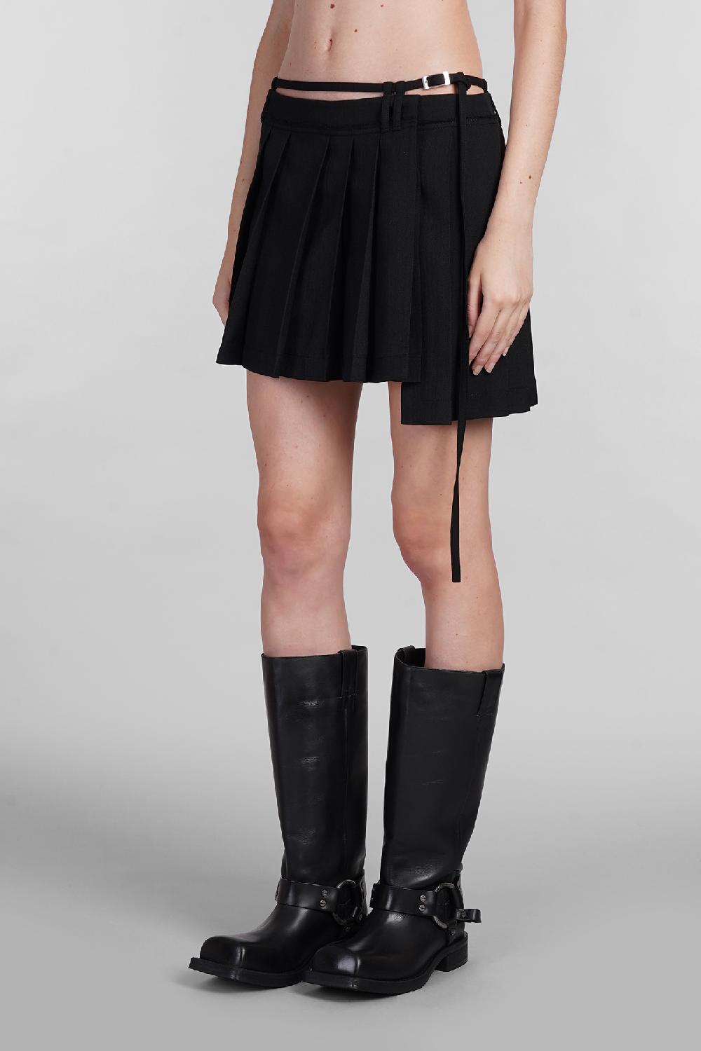 Deliberti Acne Studios Gonna in poliestere nero cod. 402642 - Deliberti The Luxury Shopping In Saldo