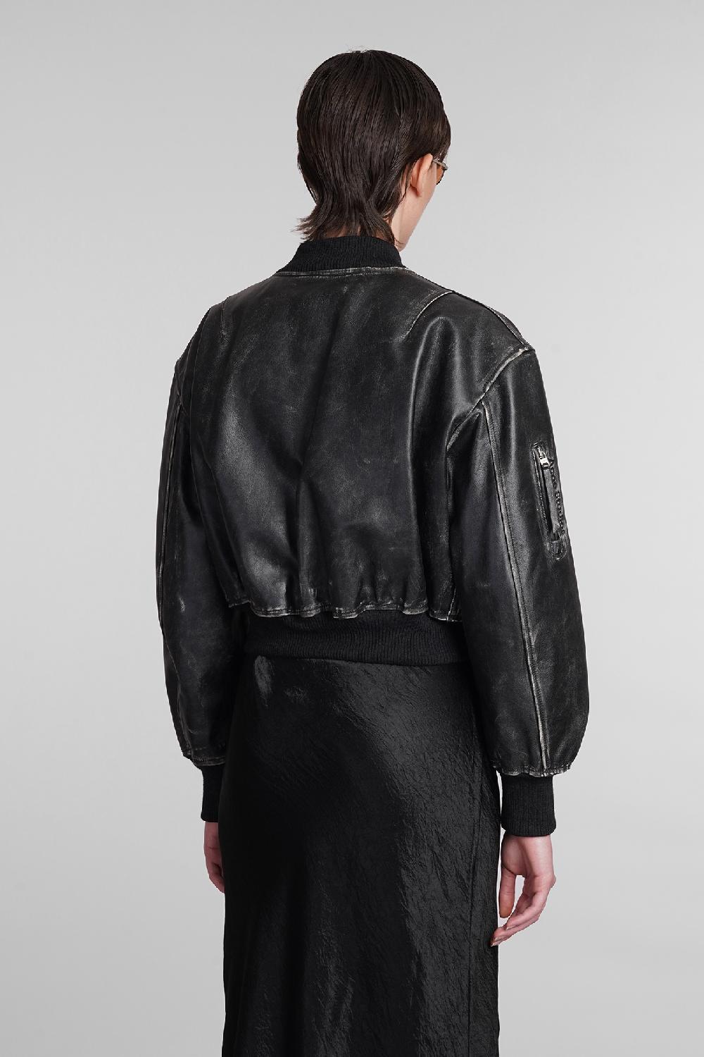 Deliberti Acne Studios Bomber in pelle nera cod. 395327 - Deliberti The Luxury Shopping Moda