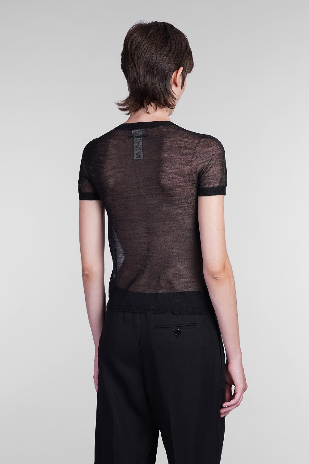 Deliberti Acne Studios T-shirt in lana nera cod. 406151 - Deliberti The Luxury Shopping Italia