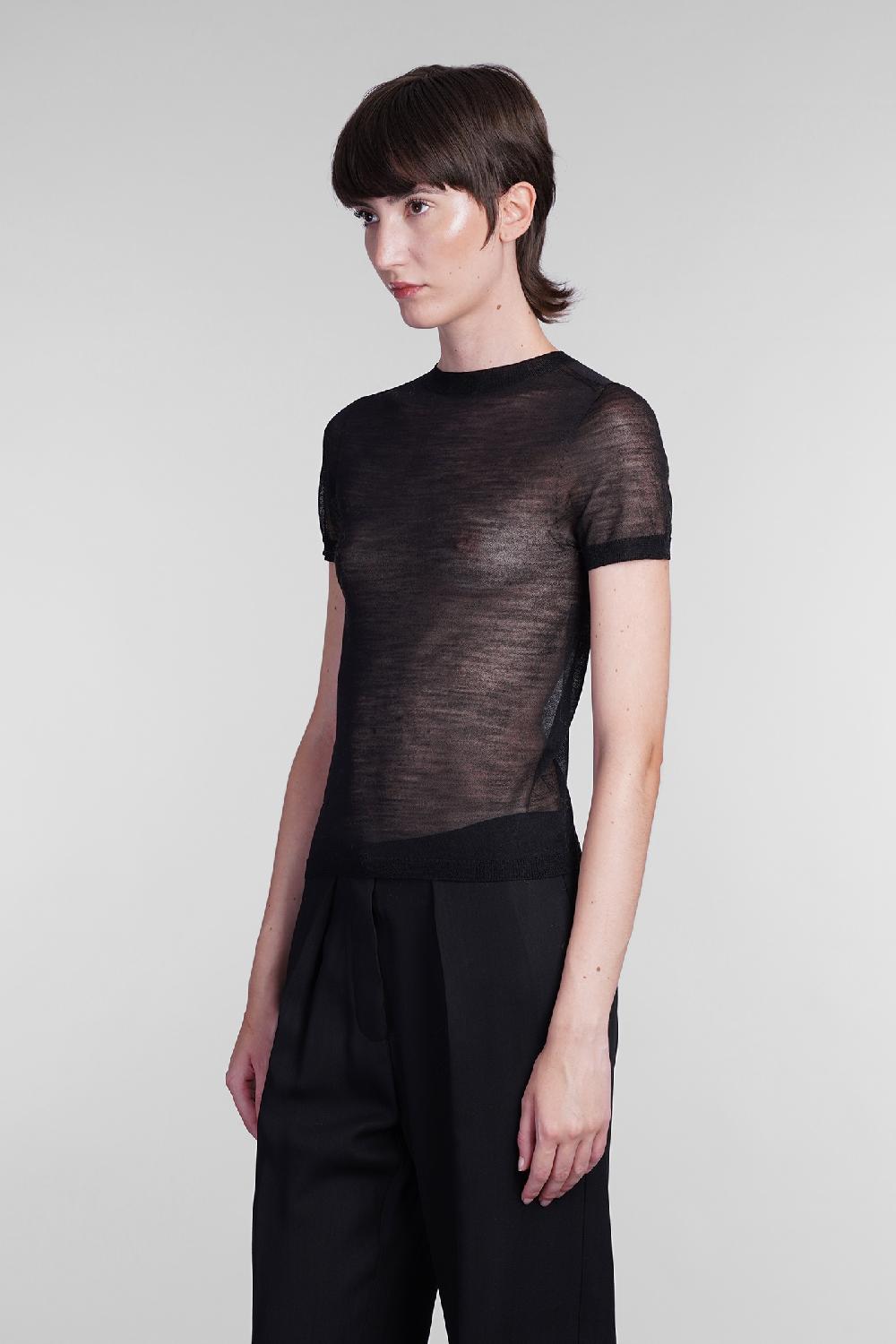 Deliberti Acne Studios T-shirt in lana nera cod. 406151 - Deliberti The Luxury Shopping Italia