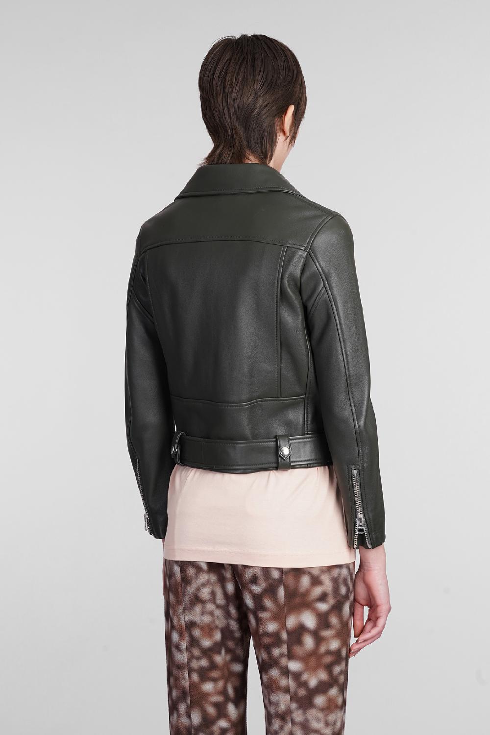 Deliberti Acne Studios Giacca biker mock in pelle verde cod. 344039 - Deliberti The Luxury Shopping 2025