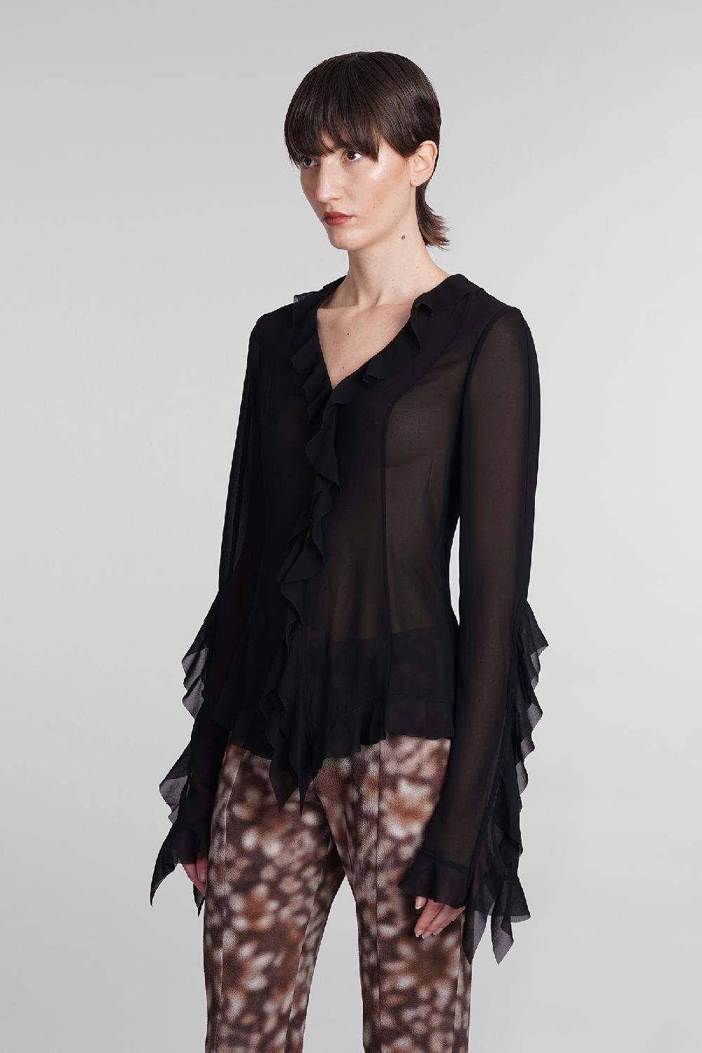 Deliberti Acne Studios Blusa in poliestere nero cod. 393898 - Deliberti The Luxury Shopping In Linea