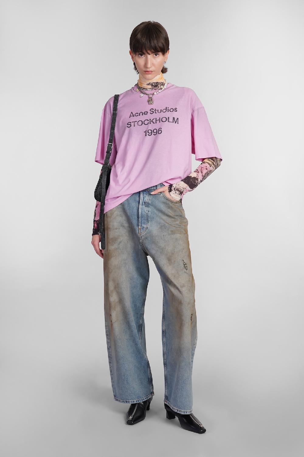 Deliberti Acne Studios T-shirt in cotone rosa cod. 402416 - Deliberti The Luxury Shopping Promozione