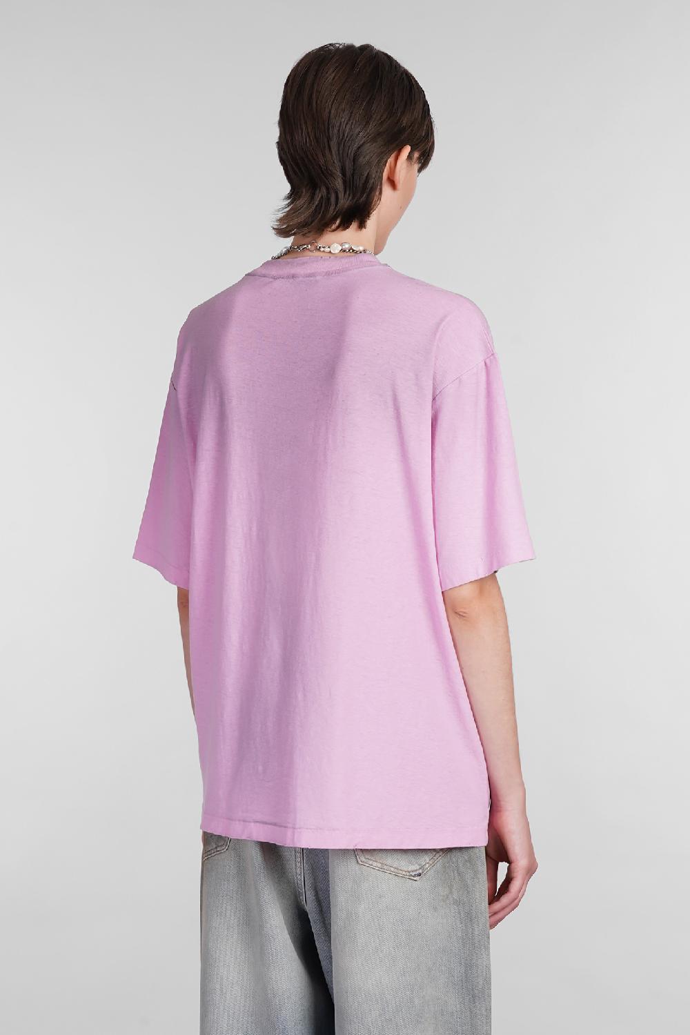 Deliberti Acne Studios T-shirt in cotone rosa cod. 402416 - Deliberti The Luxury Shopping Promozione