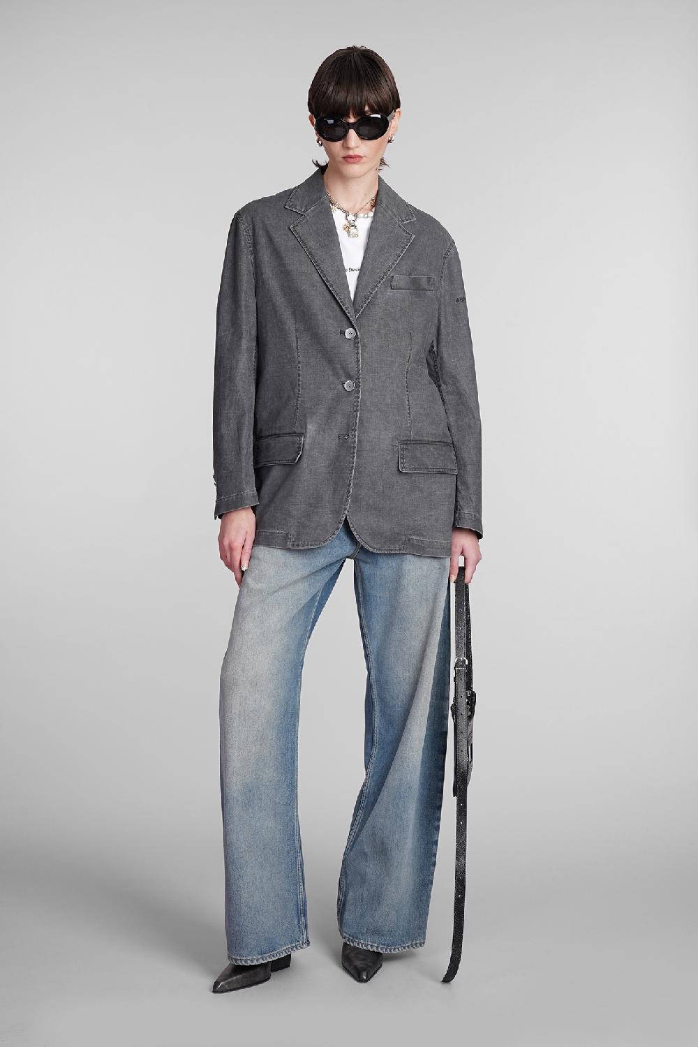 Deliberti Acne Studios Blazer in cotone grigio cod. 393872 - Deliberti The Luxury Shopping Soddisfazione Garantita