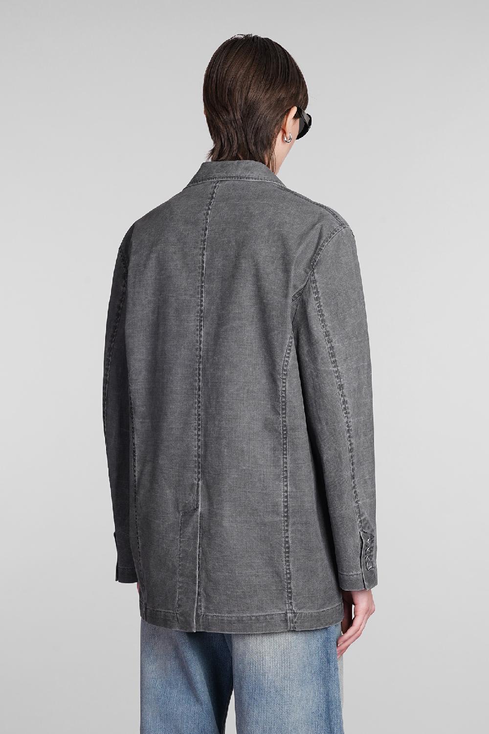 Deliberti Acne Studios Blazer in cotone grigio cod. 393872 - Deliberti The Luxury Shopping Soddisfazione Garantita