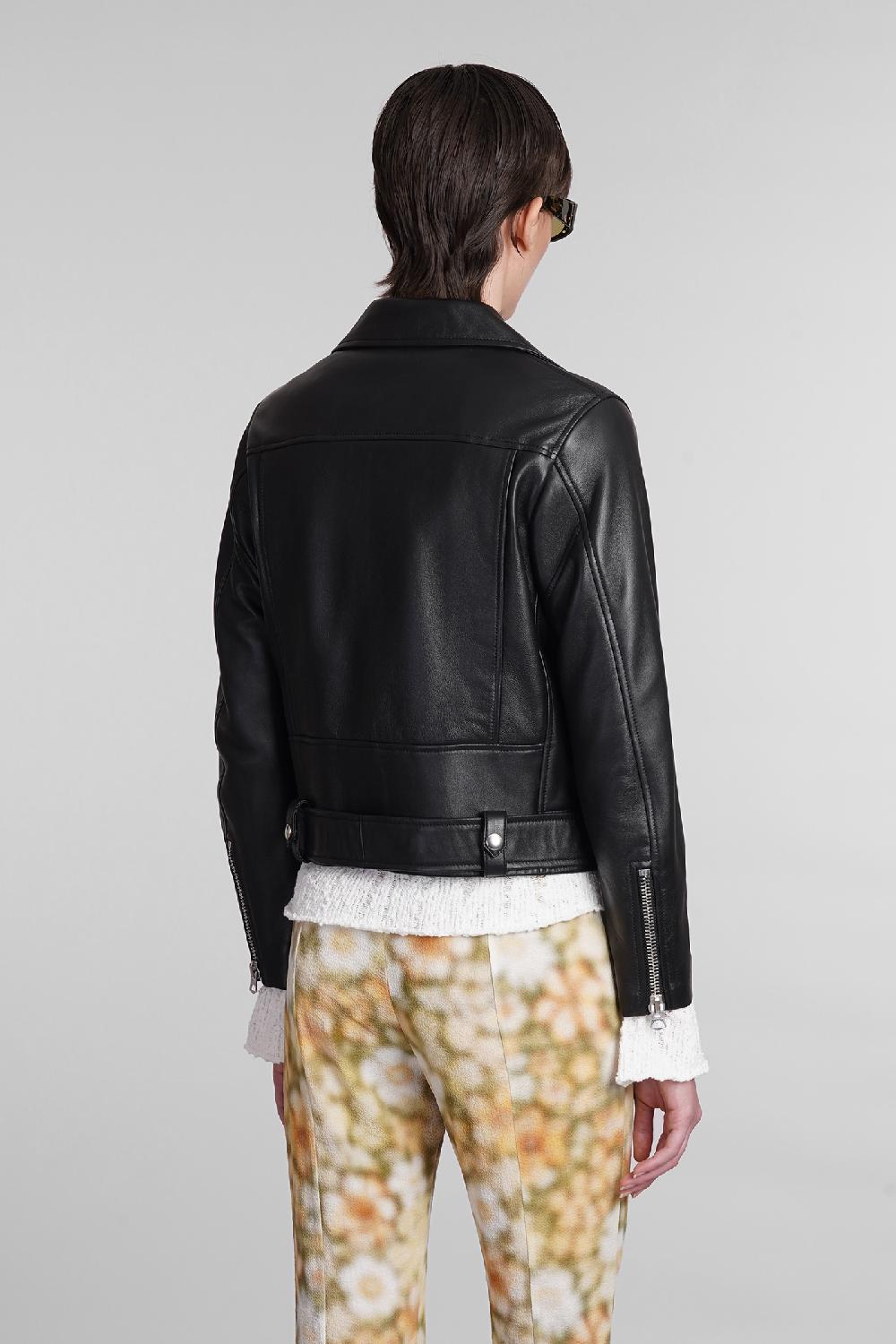 Deliberti Acne Studios Giacca biker in pelle nera cod. 393869 - Deliberti The Luxury Shopping Affare Del Giorno