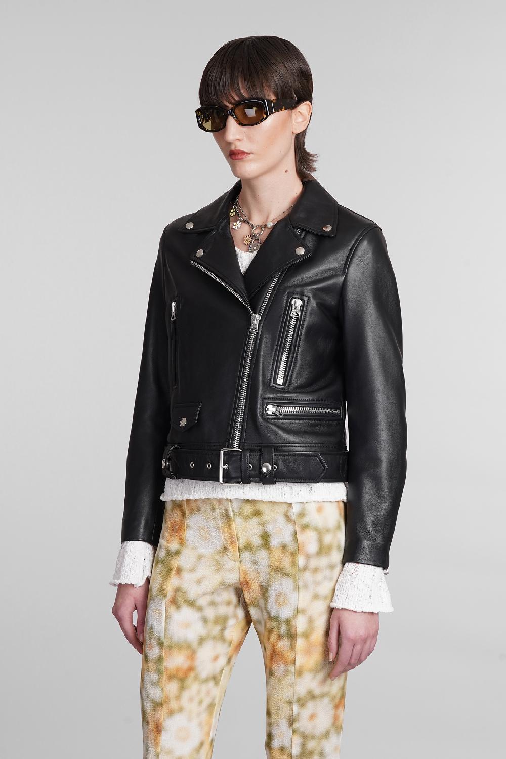 Deliberti Acne Studios Giacca biker in pelle nera cod. 393869 - Deliberti The Luxury Shopping Affare Del Giorno