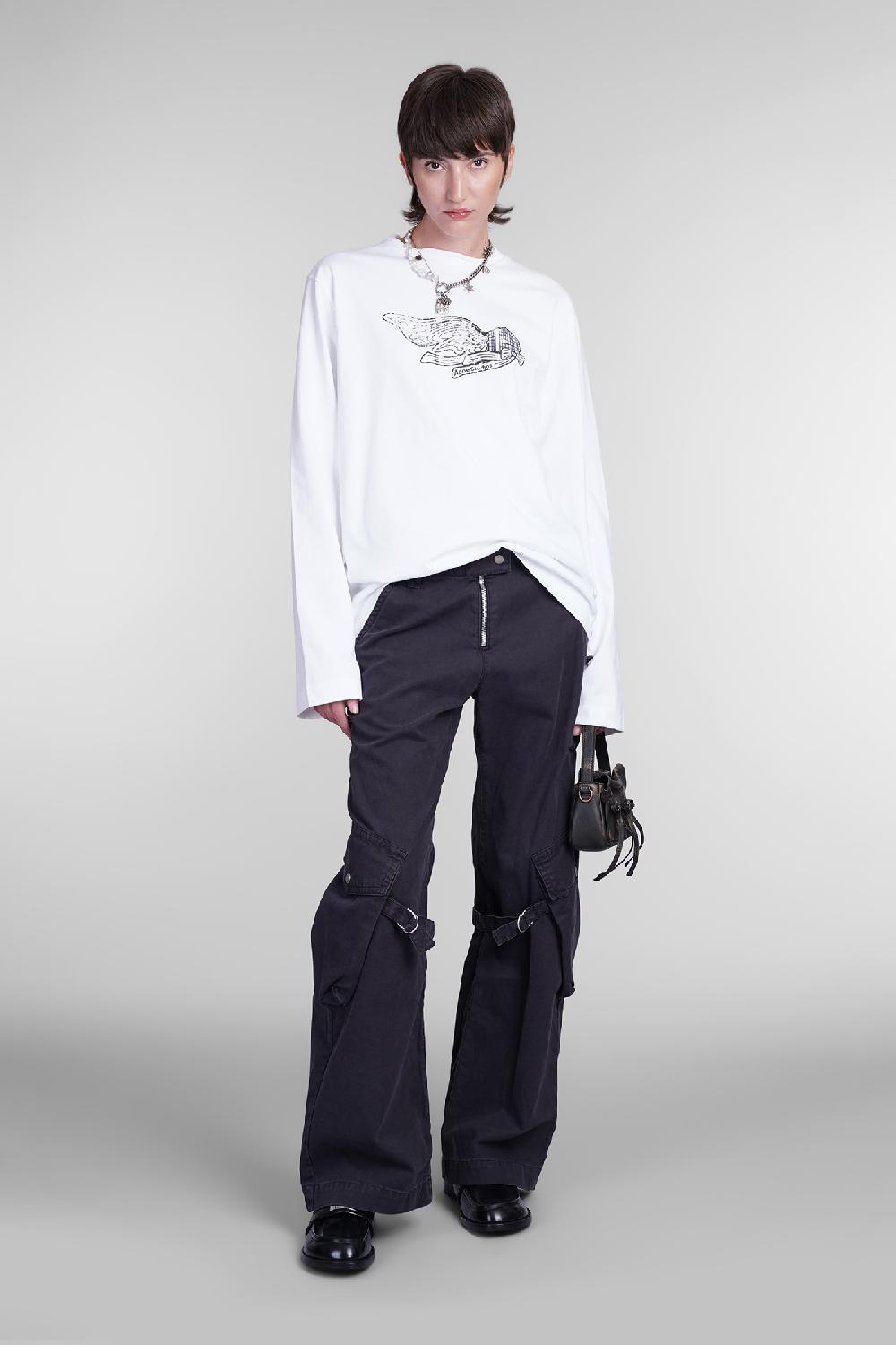 Deliberti Acne Studios T-shirt in cotone bianco cod. 405580 - Deliberti The Luxury Shopping Prezzo Ridotto