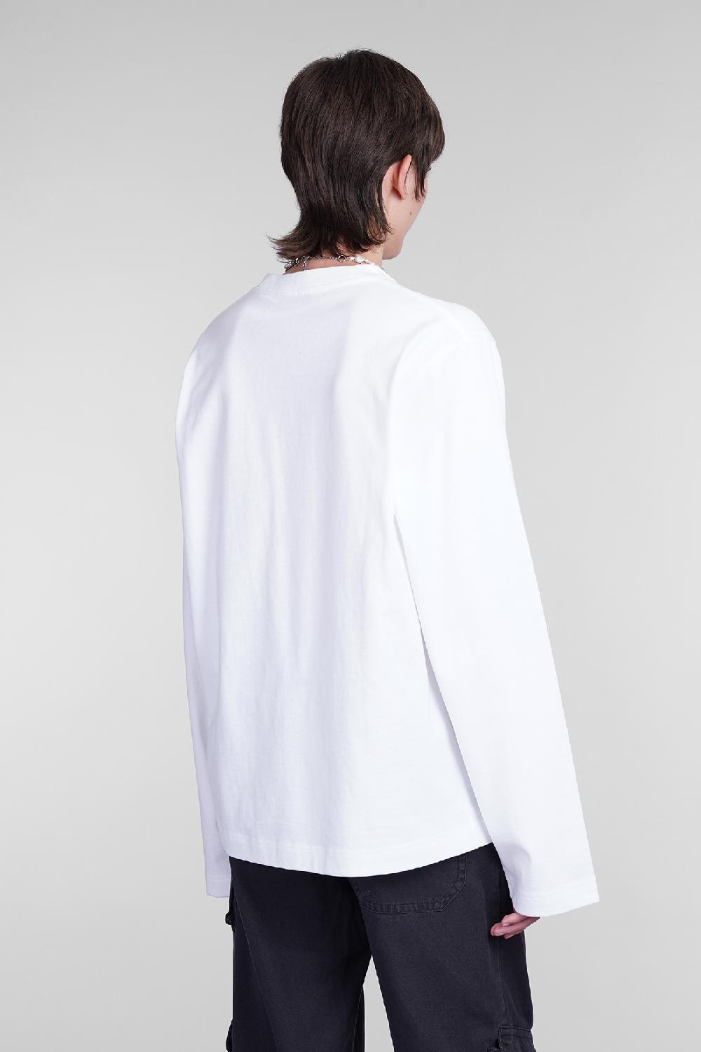Deliberti Acne Studios T-shirt in cotone bianco cod. 405580 - Deliberti The Luxury Shopping Prezzo Ridotto