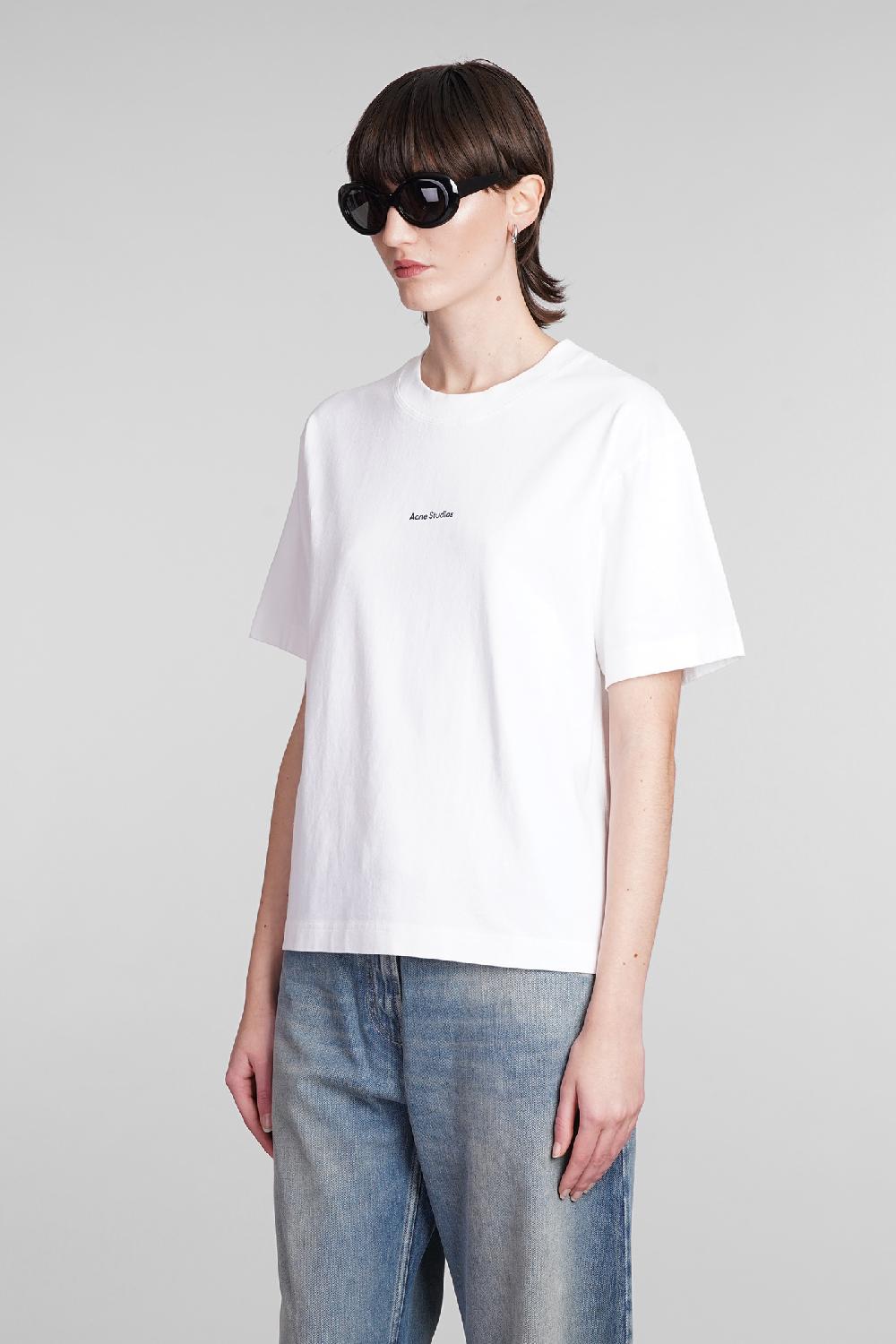 Deliberti Acne Studios T-shirt in cotone bianco cod. 393901 - Deliberti The Luxury Shopping Offerta