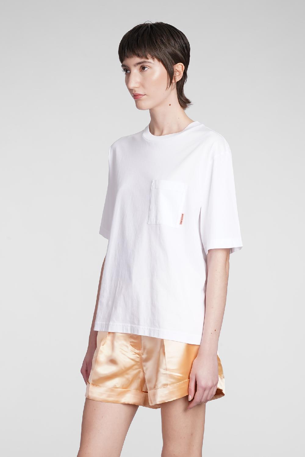 Deliberti Acne Studios T-shirt pocket in cotone bianco cod. 372359 - Deliberti The Luxury Shopping Outlet
