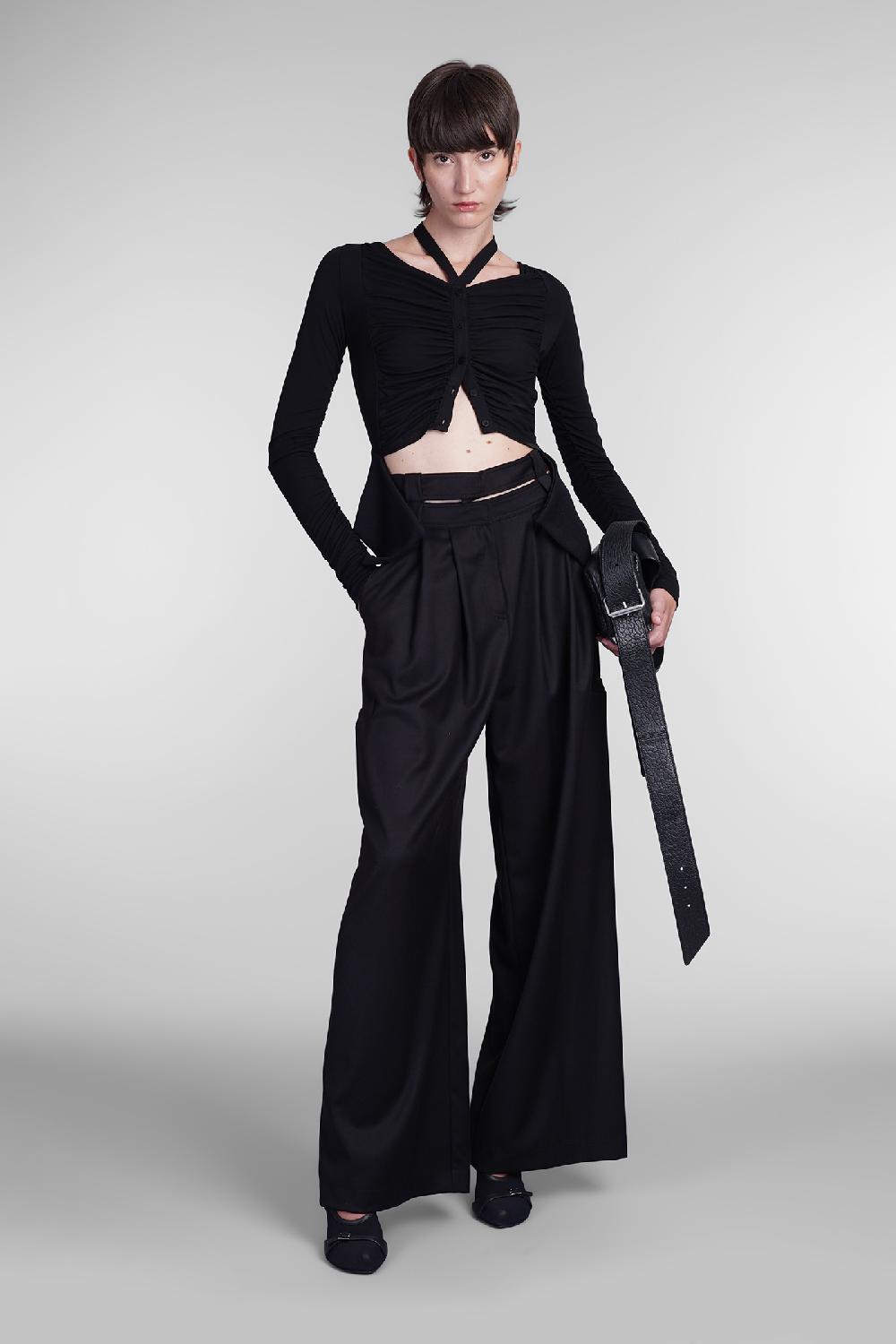 Deliberti Andreadamo Topwear in viscosa nera cod. 405557 - Deliberti The Luxury Shopping Italia