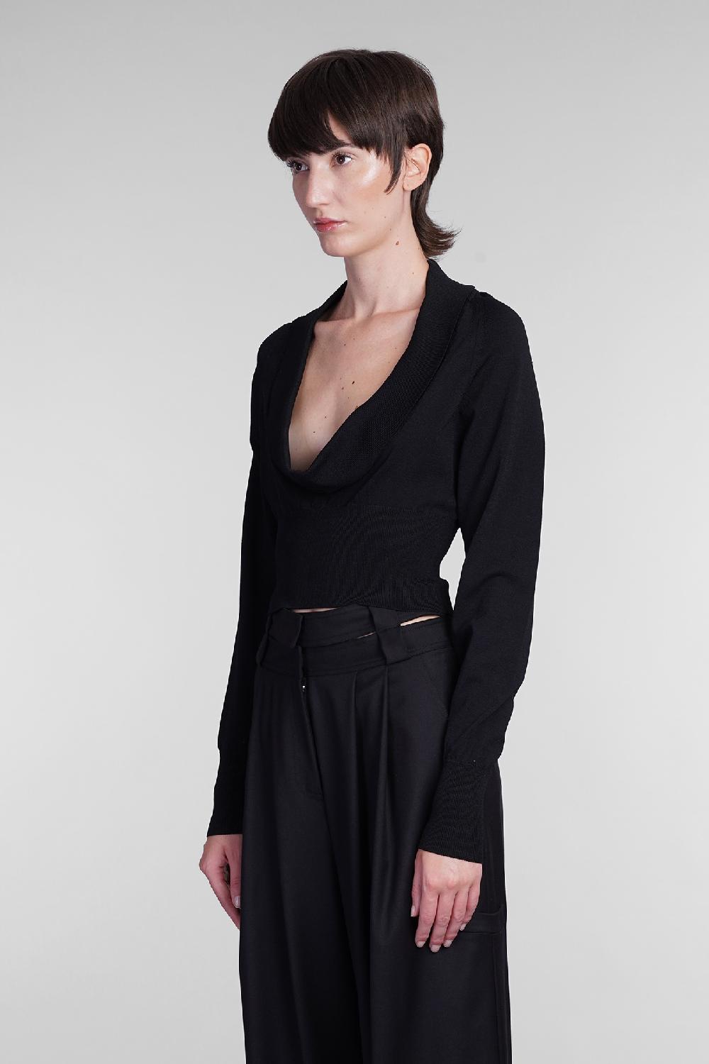 Deliberti Andreadamo Topwear in viscosa nera cod. 404408 - Deliberti The Luxury Shopping Spedizione Gratuita