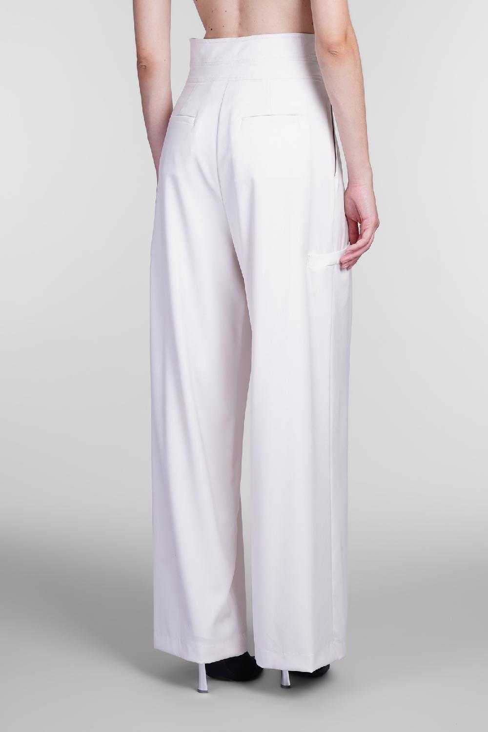 Deliberti Andreadamo Pantalone in poliestere bianco cod. 405560 - Deliberti The Luxury Shopping Pezzi Unici