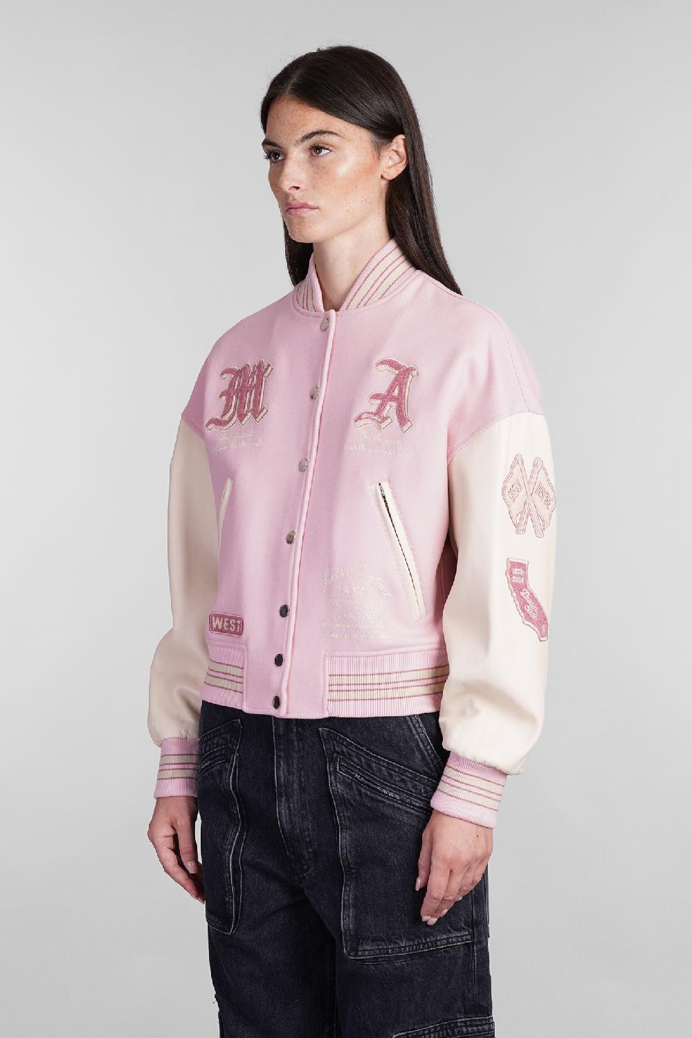 Deliberti Amiri Bomber in lana rosa cod. 405353 - Deliberti The Luxury Shopping Negozi Online