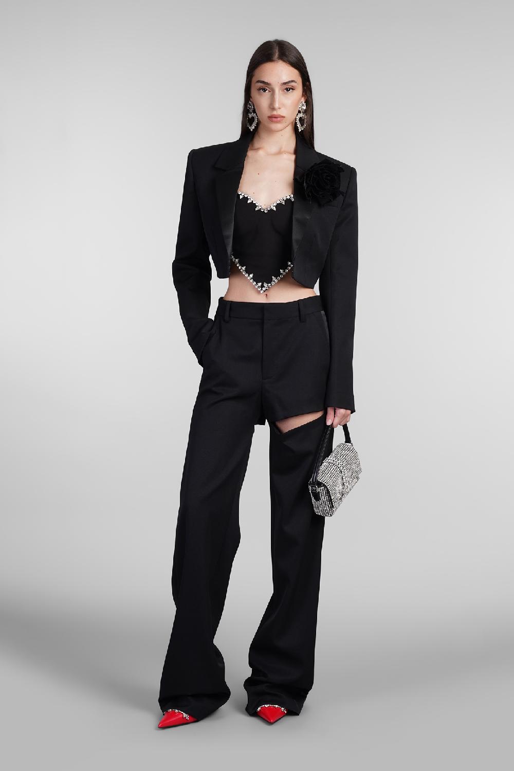 Deliberti Area Pantalone in lana nera cod. 406962 - Deliberti The Luxury Shopping Prezzo Ridotto
