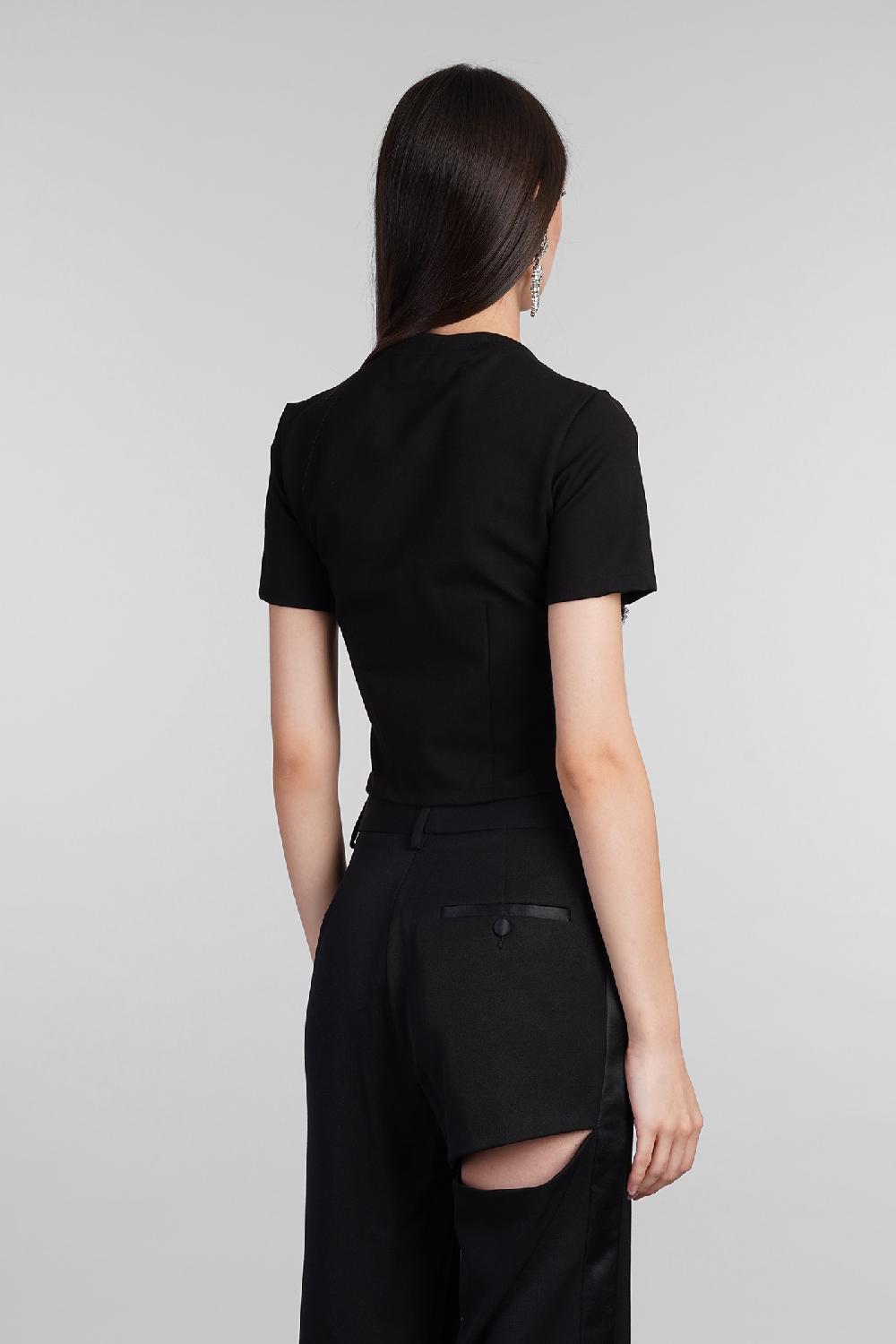 Deliberti Area T-shirt in rayon nero cod. 406969 - Deliberti The Luxury Shopping Offerta esclusiva