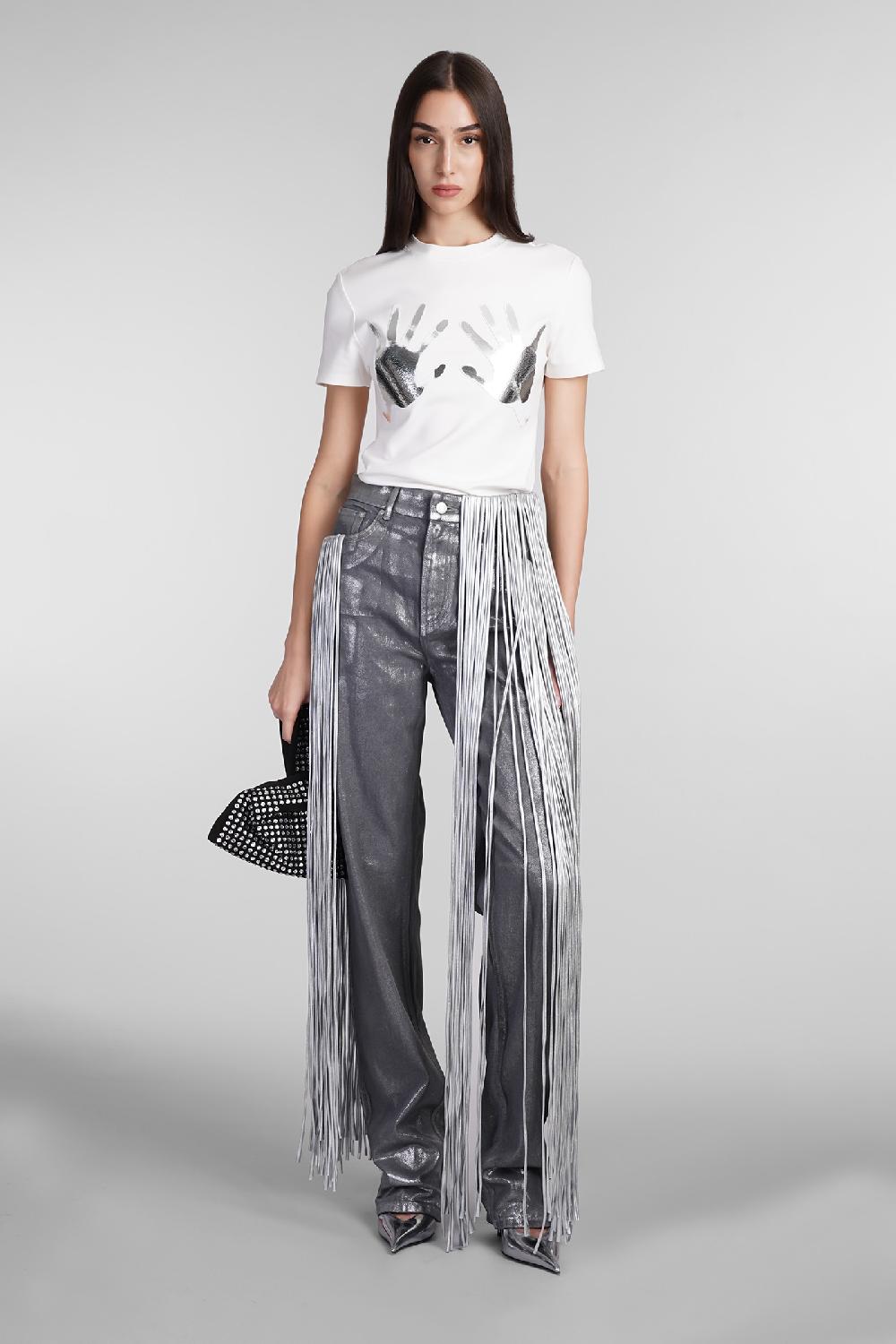 Deliberti Area T-shirt in viscosa bianca cod. 409261 - Deliberti The Luxury Shopping In Vendita