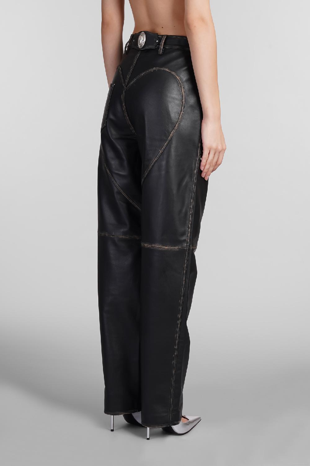 Deliberti Area Pantalone in pelle nera cod. 409264 - Deliberti The Luxury Shopping Nuova