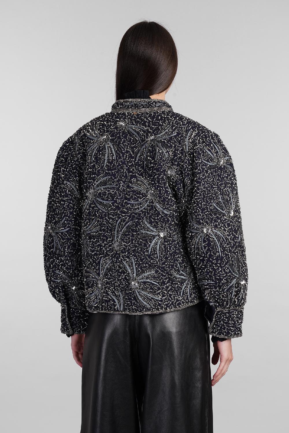 Deliberti Antik Batik Giacca casual matari in viscosa blu cod. 406695 - Deliberti The Luxury Shopping In Linea