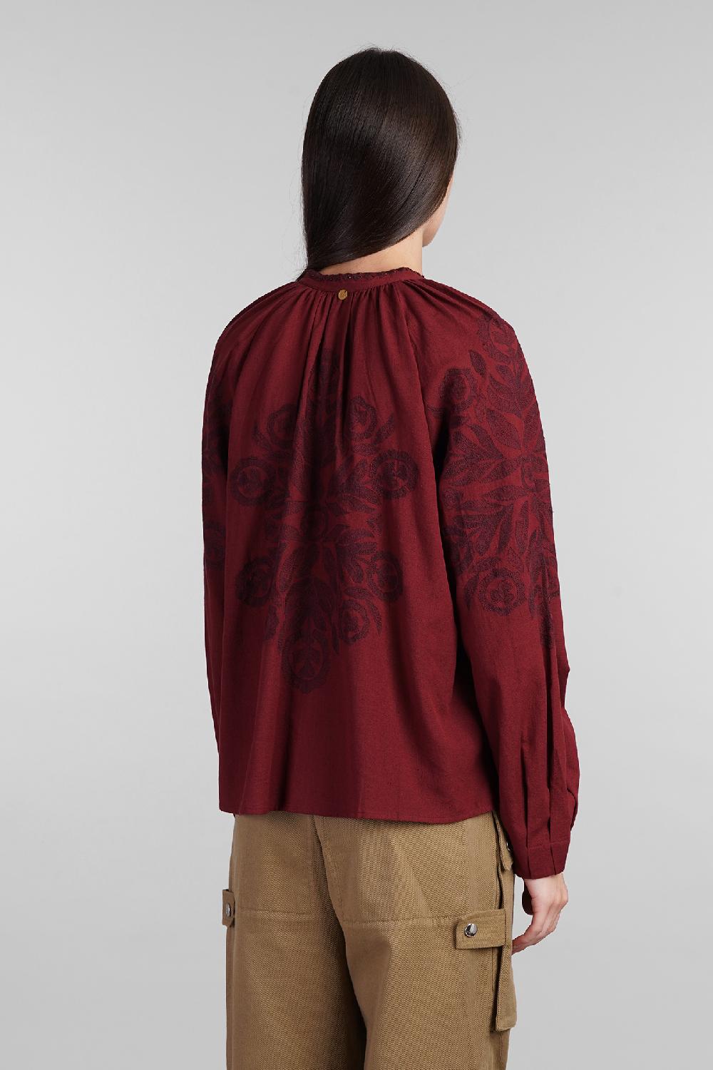 Deliberti Antik Batik Camicia eglantine in cotone bordeaux cod. 406692 - Deliberti The Luxury Shopping Qualità