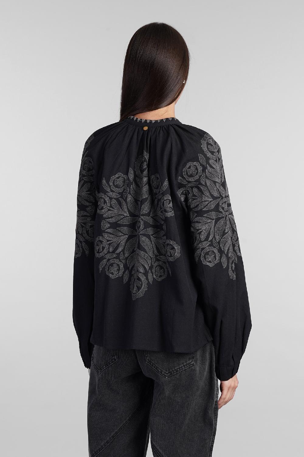 Deliberti Antik Batik Camicia eglantine in cotone nero cod. 406693 - Deliberti The Luxury Shopping Vendita
