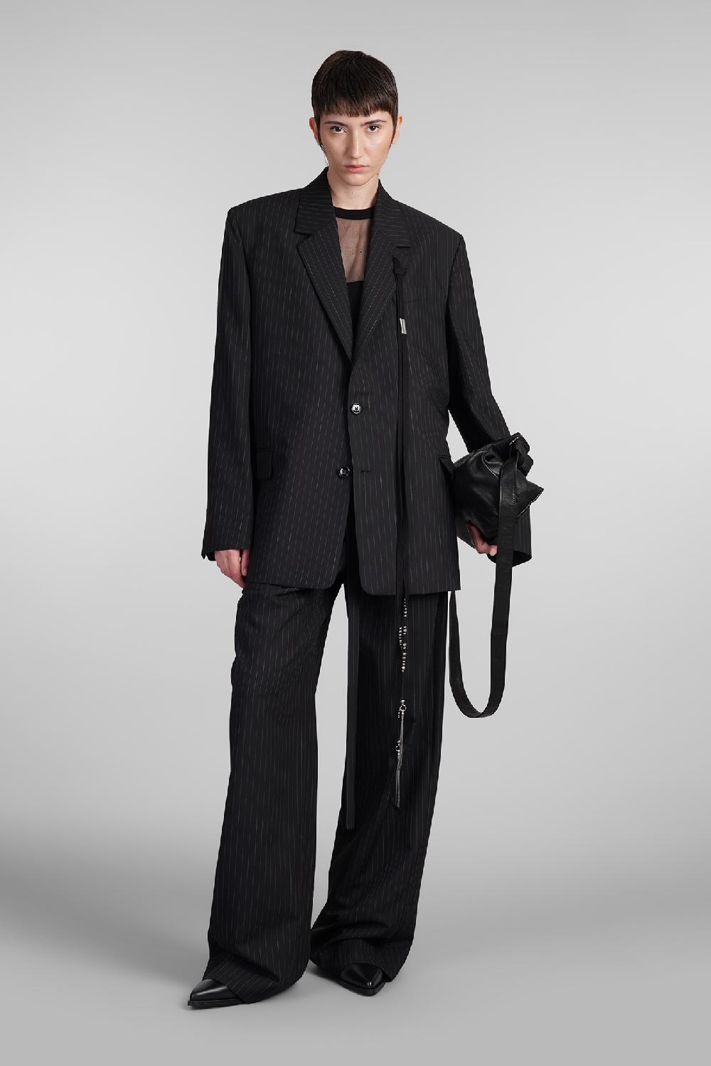 Deliberti Ann Demeulemeester Blazer lizzie in lana nera cod. 409431 - Deliberti The Luxury Shopping Acquista Ora