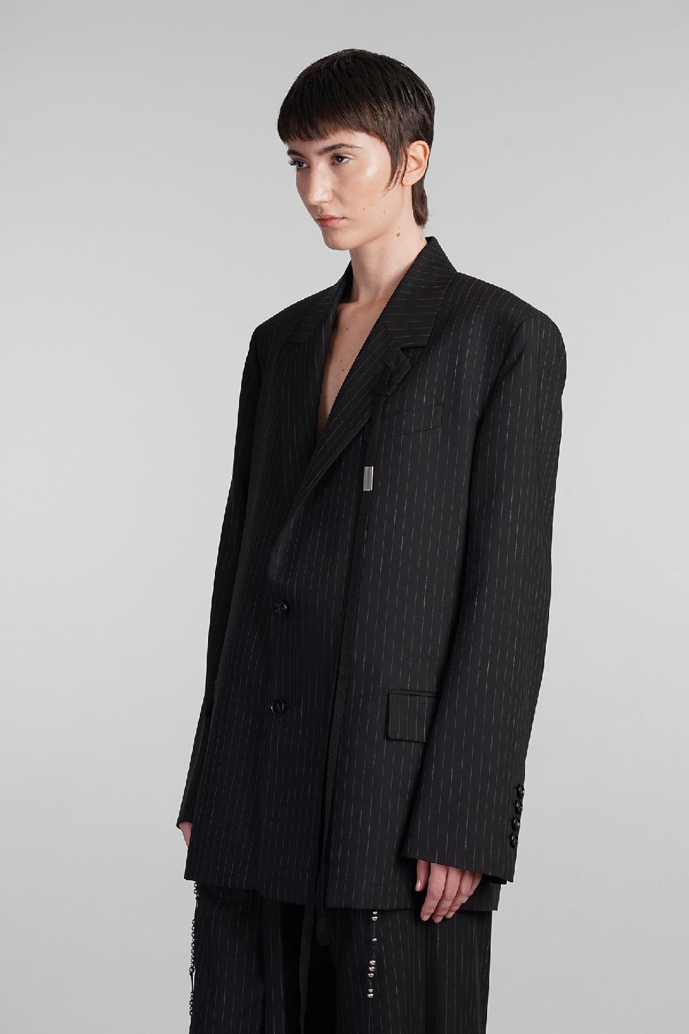 Deliberti Ann Demeulemeester Blazer lizzie in lana nera cod. 409431 - Deliberti The Luxury Shopping Acquista Ora