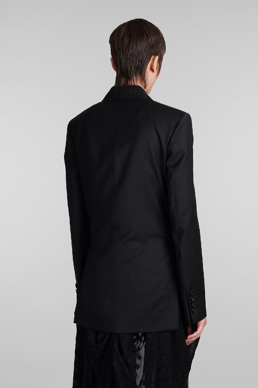 Deliberti Ann Demeulemeester Blazer elin in lana nera cod. 409432 - Deliberti The Luxury Shopping Consegna Veloce