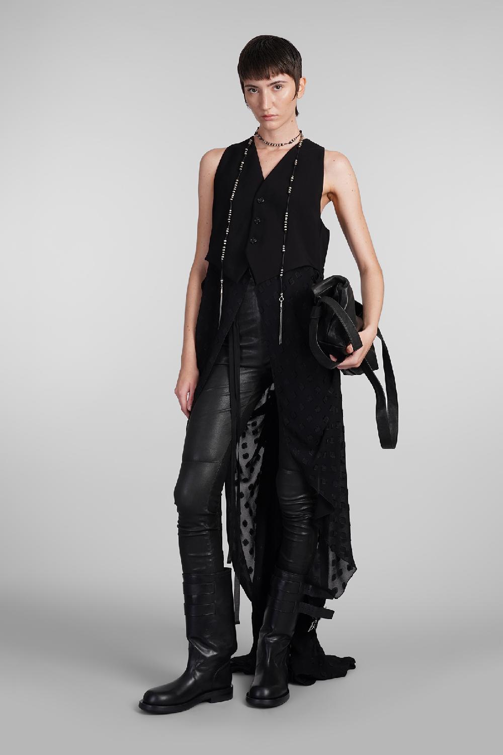 Deliberti Ann Demeulemeester Abito thyra in viscosa nera cod. 409433 - Deliberti The Luxury Shopping Promozione Limitata