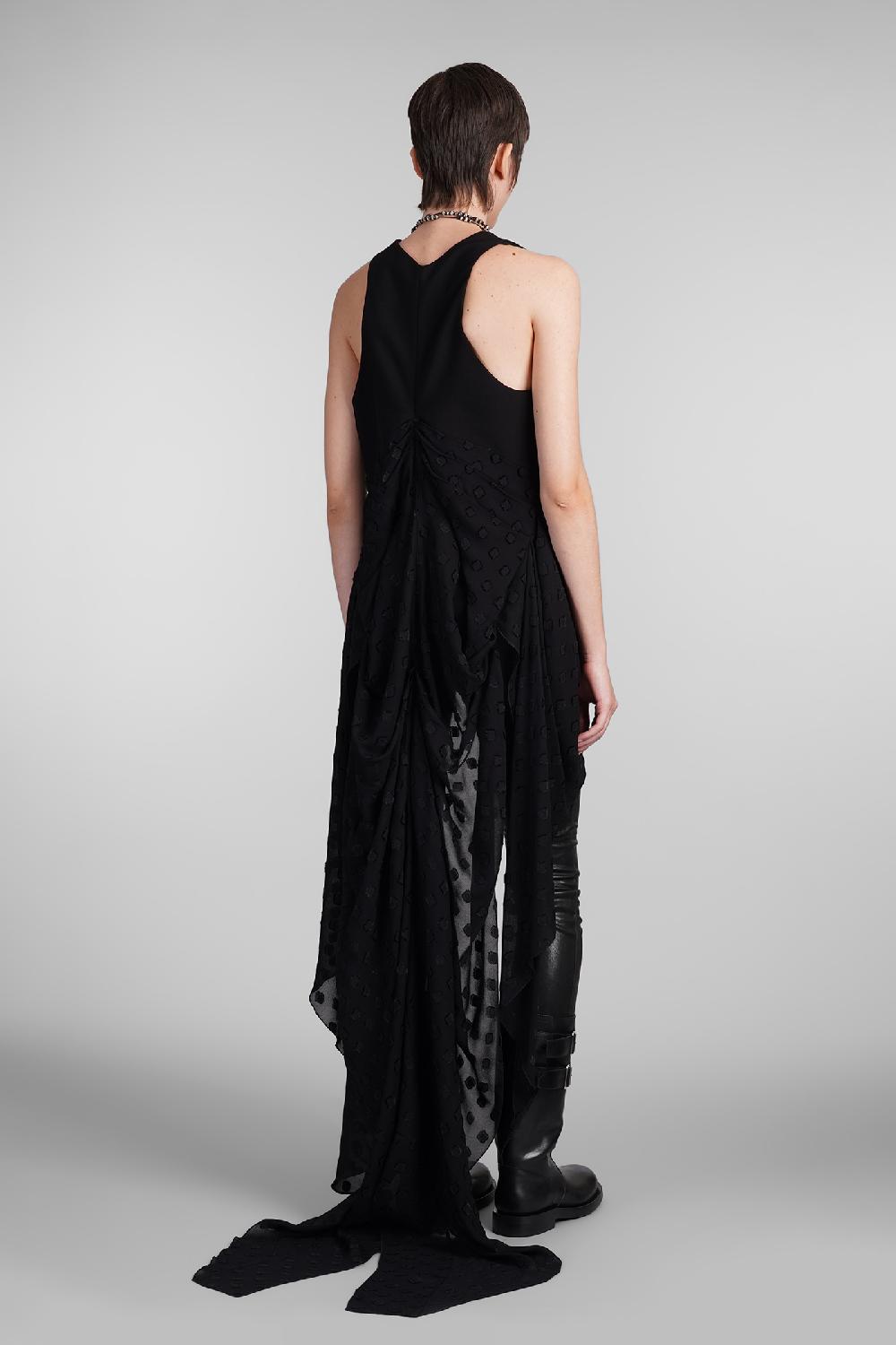 Deliberti Ann Demeulemeester Abito thyra in viscosa nera cod. 409433 - Deliberti The Luxury Shopping Promozione Limitata