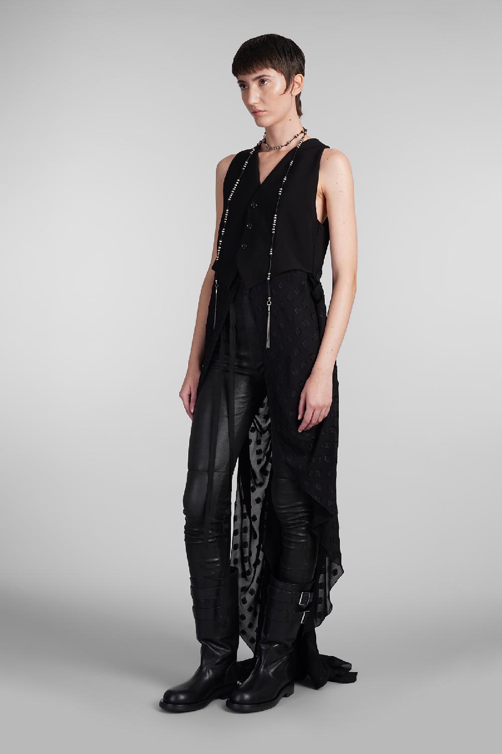 Deliberti Ann Demeulemeester Abito thyra in viscosa nera cod. 409433 - Deliberti The Luxury Shopping Promozione Limitata