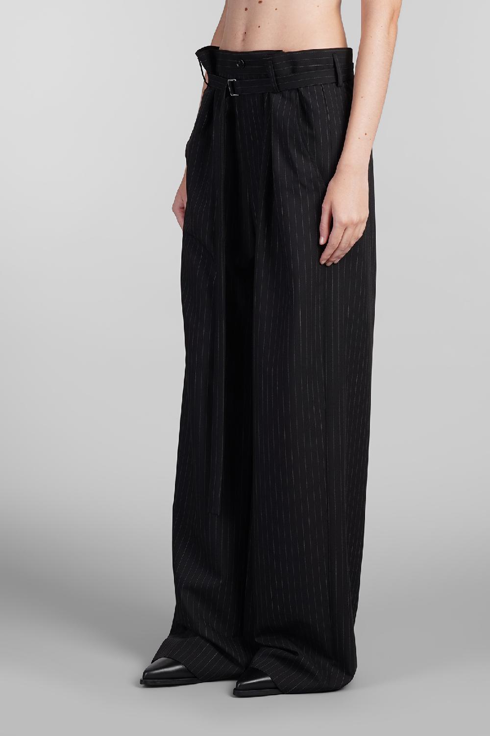 Deliberti Ann Demeulemeester Pantalone linna in lana nera cod. 409434 - Deliberti The Luxury Shopping Fino Al -60%