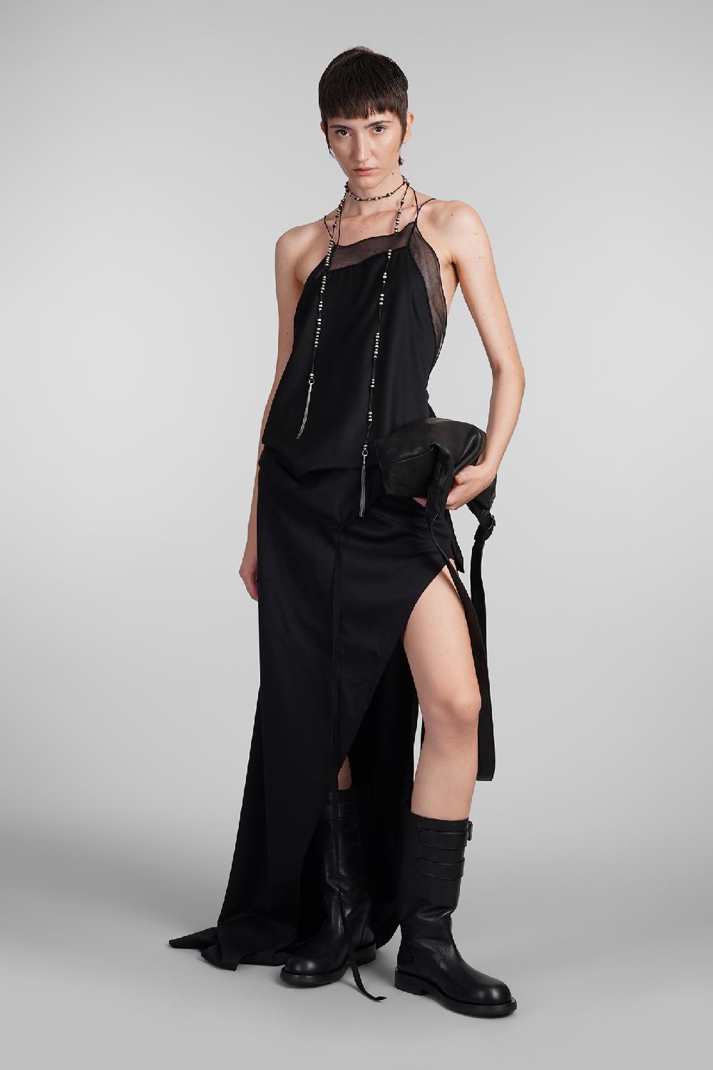Deliberti Ann Demeulemeester Abito lief in lana nera cod. 409435 - Deliberti The Luxury Shopping Shopping Online