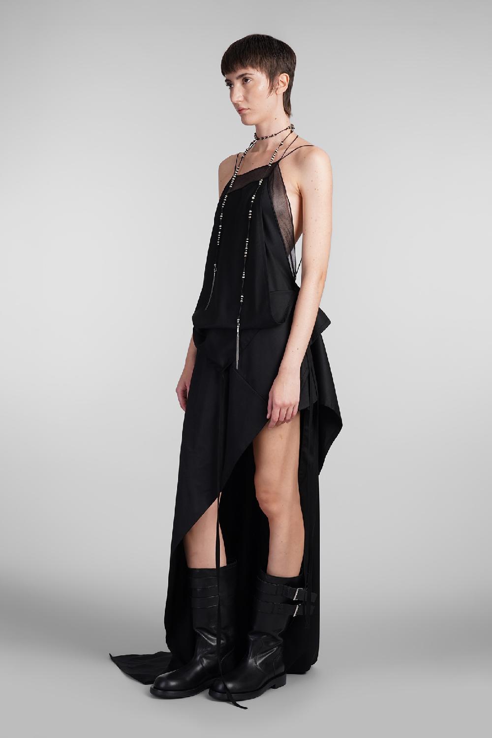 Deliberti Ann Demeulemeester Abito lief in lana nera cod. 409435 - Deliberti The Luxury Shopping Shopping Online